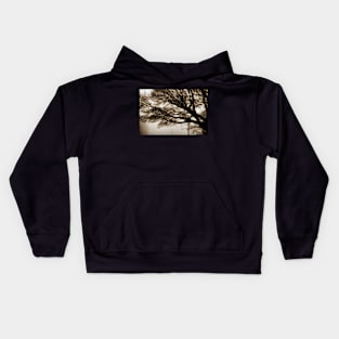 Morning Fog with Tree Kids Hoodie